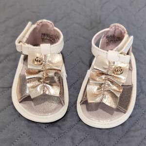 3/$20 Michael Kors Rose Gold Baby Sandals